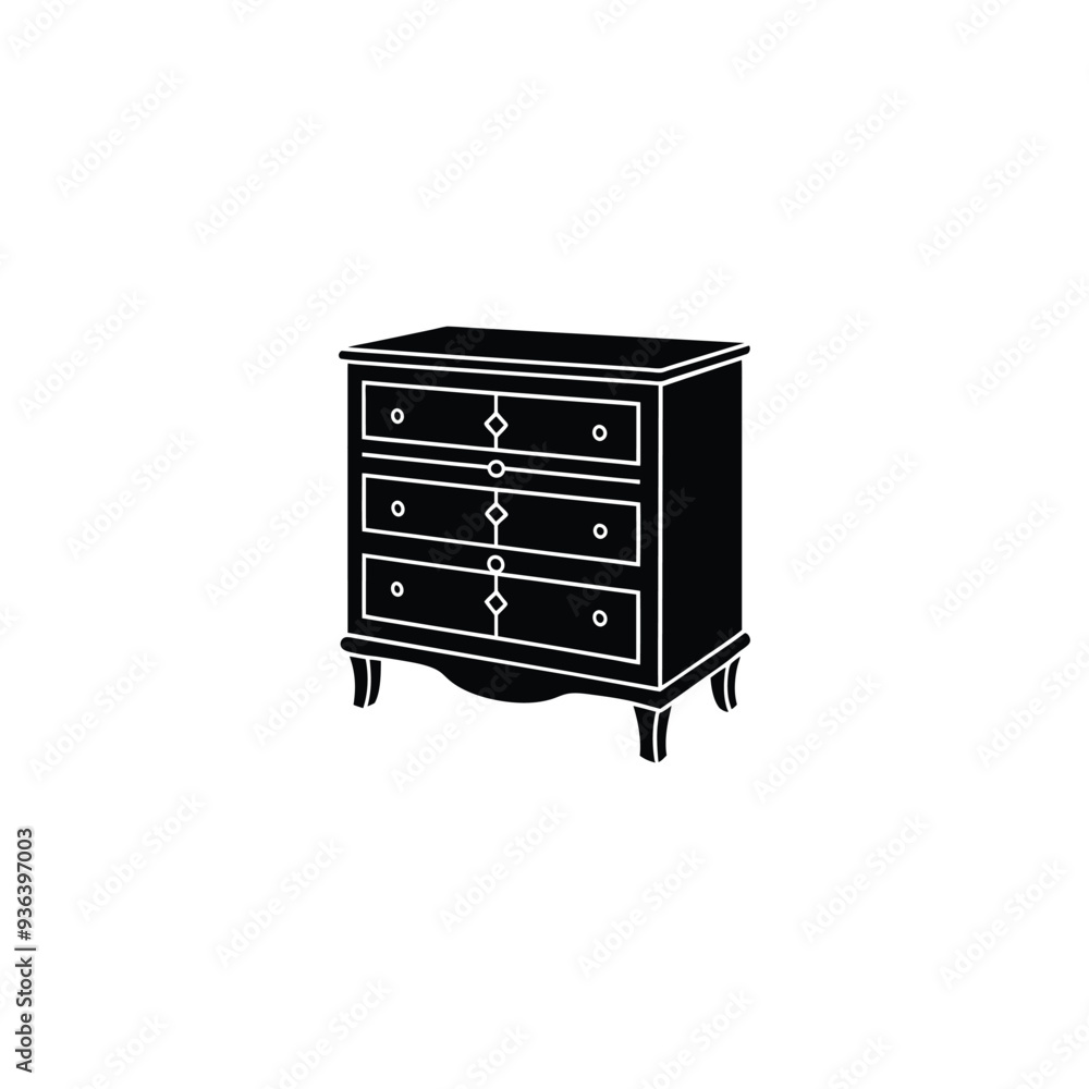 Dresser icon in trendy design style Dresser icon in trendy design style