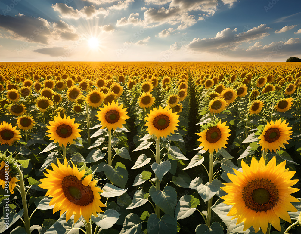 Fototapeta premium sunflowers in the field