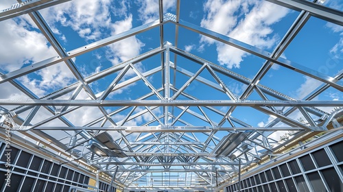 Wallpaper Mural Metal roof trusses install  Torontodigital.ca