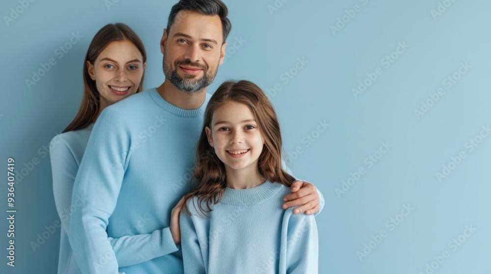 The happy family portrait The happy family portrait