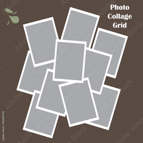 10 photo collage template. vector illustration, new collections