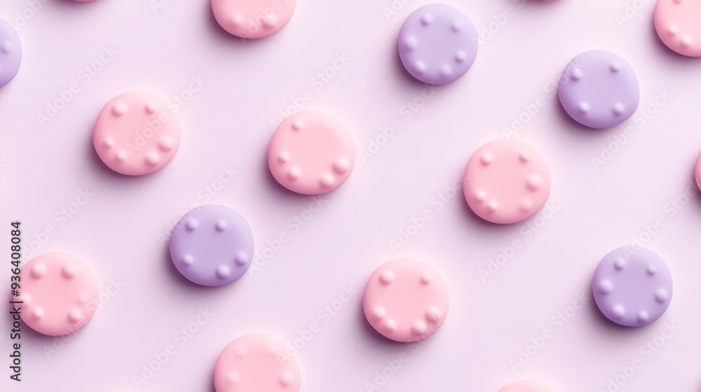 Subtle pastel polka dots in soft pink and lavender, soft color palette, playful pattern Subtle pastel polka dots in soft pink and lavender, soft color palette, playful pattern