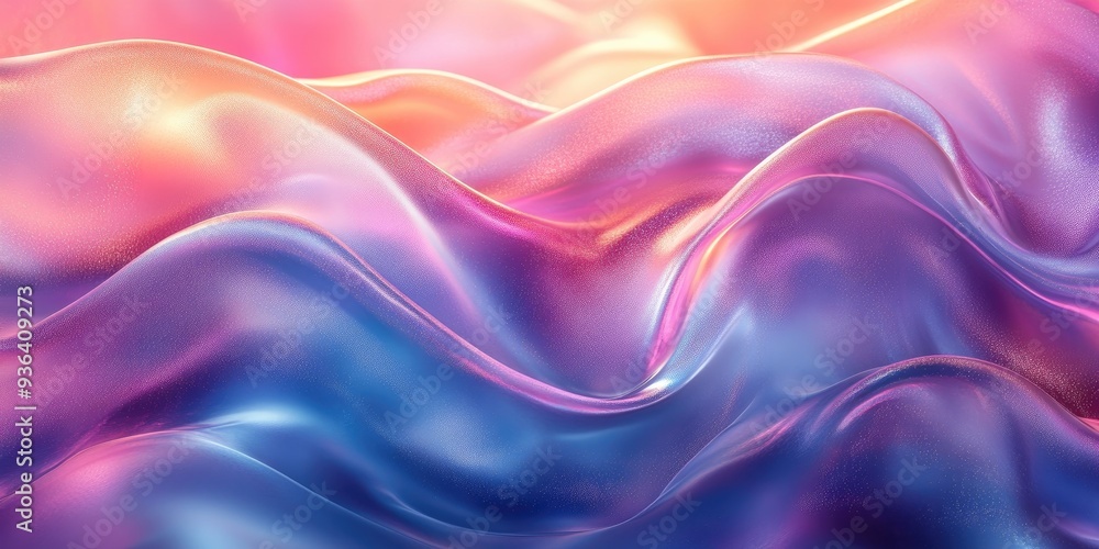 Abstract Wavy Design with Iridescent Colors Abstract Wavy Design with Iridescent Colors
