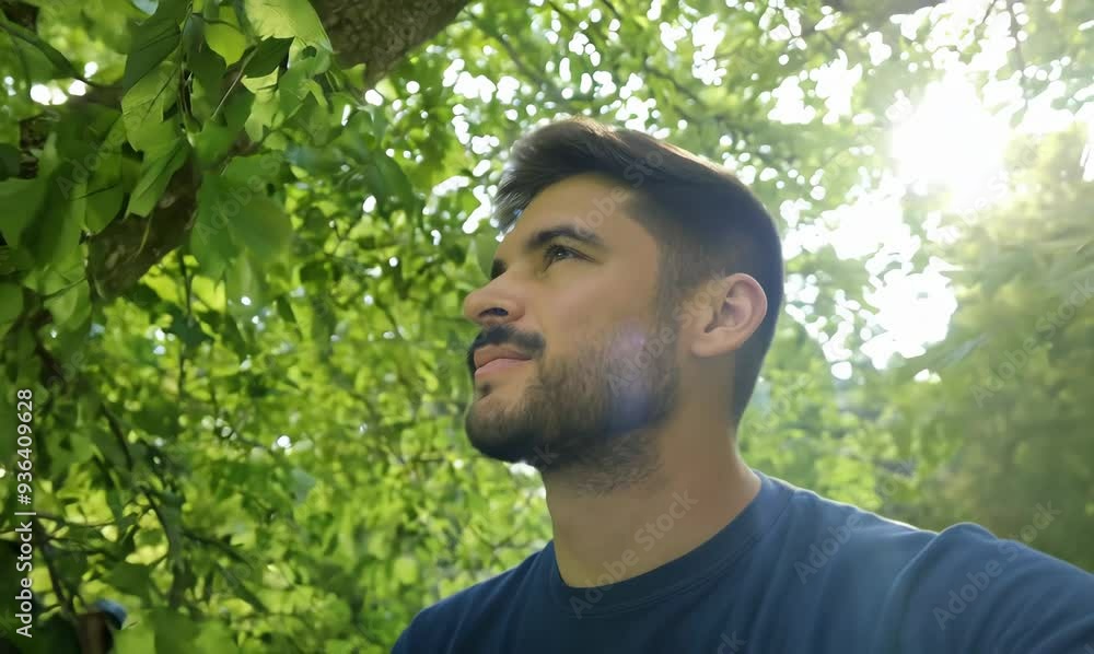 Contemplative Moment Under a Sycamore Tree Contemplative Moment Under a Sycamore Tree