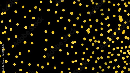 Confetti for Party Celebration, Stock Overlay 4k Animation Video, 3D Motion Graphics loop Animation, with Chroma key, Alpha Channel, High Resolution, Black and Green Screen Background