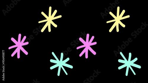 Confetti for Party Celebration, Stock Overlay 4k Animation Video, 3D Motion Graphics loop Animation, with Chroma key, Alpha Channel, High Resolution, Black and Green Screen Background