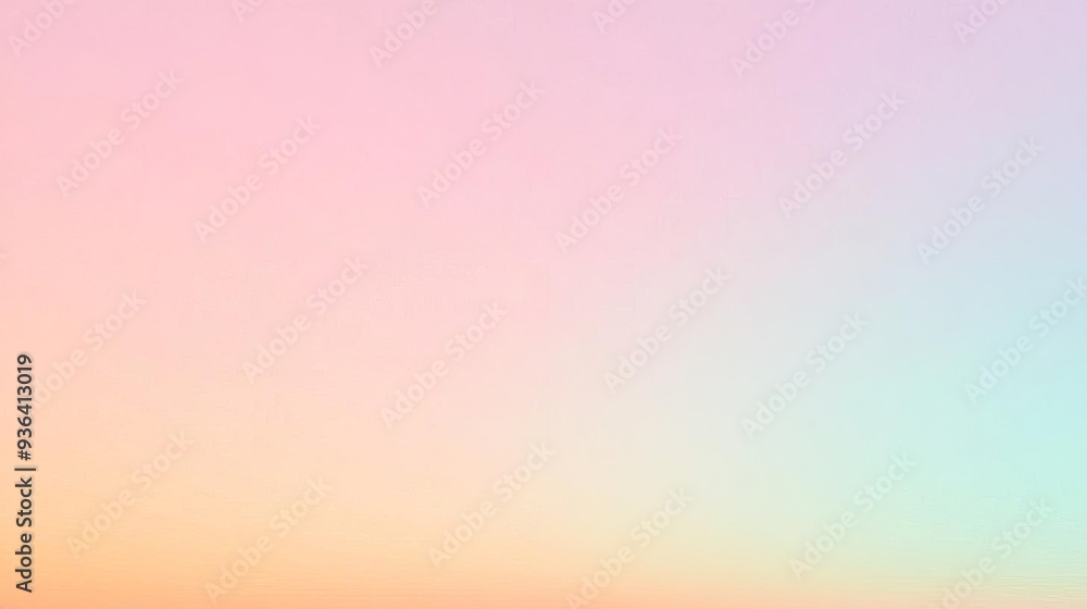 Obraz premium Light pastel gradient with peach, lilac, and sky blue, soft color palette, serene background