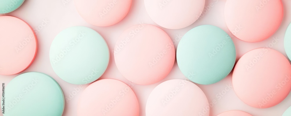 Faded pastel circles with soft pink and mint, soft color palette, playful abstract Faded pastel circles with soft pink and mint, soft color palette, playful abstract