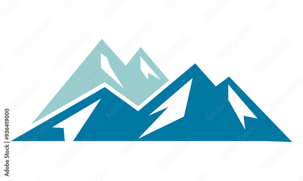 icon mountain vector logo on white background icon mountain vector logo on white background