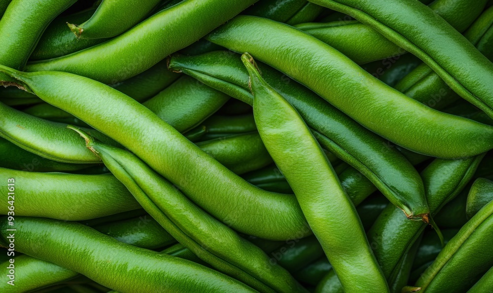 full frame background of fresh green runner beans full frame background of fresh green runner beans