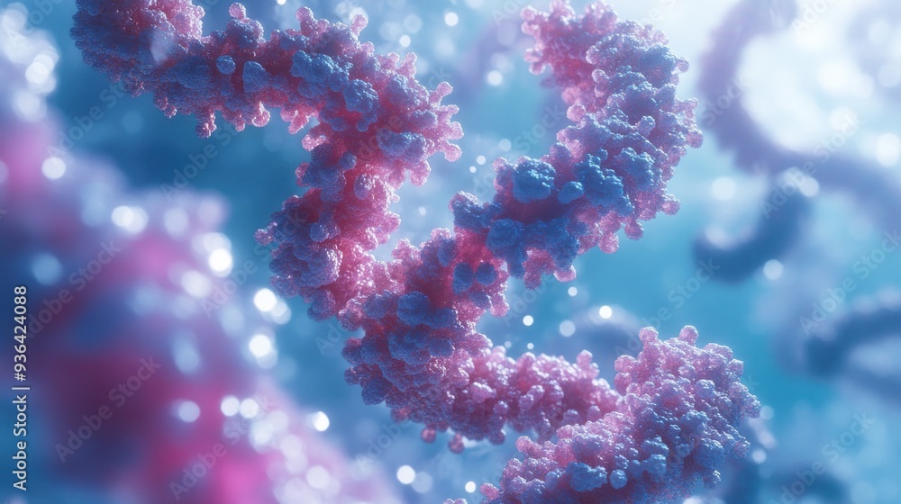 Close-up View of a DNA Strand Close-up View of a DNA Strand