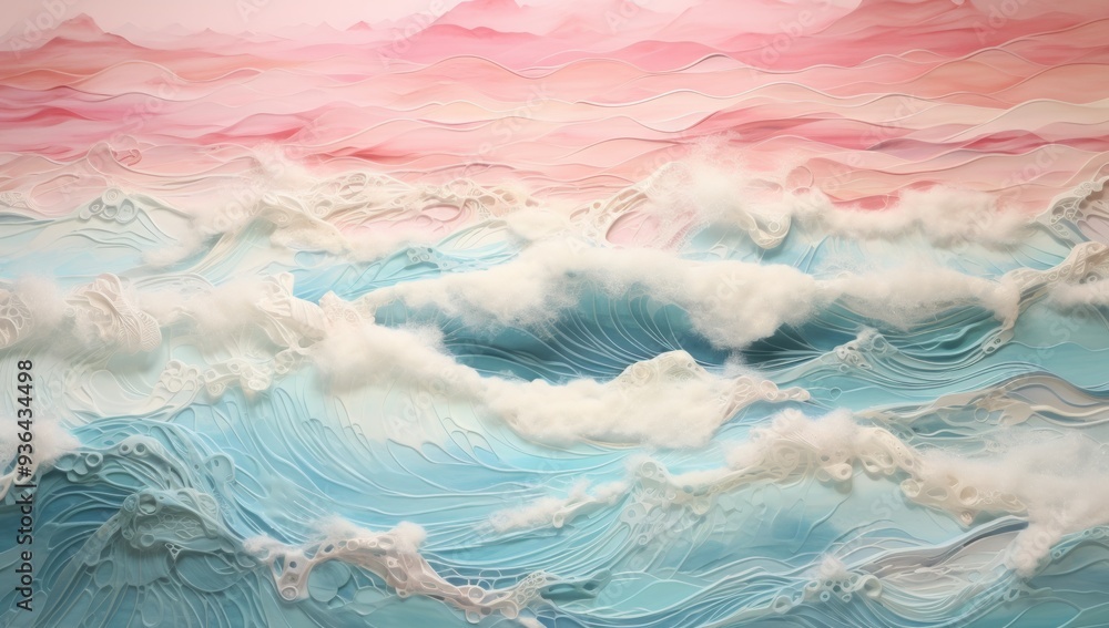 Obraz premium Aqua Harmony Textured Beach Views