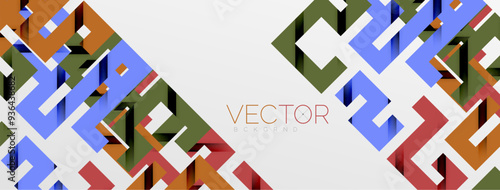 Color bend lines with shadow texture effect. Vector Illustration For Wallpaper, Banner, Background, Card, Book Illustration, landing page