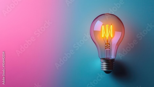 Business presentation with innovative concepts, right-aligned, pastel background, high resolution
