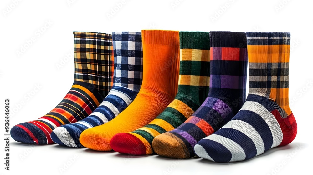 Colorful Socks with Different Patterns. Colorful Socks with Different Patterns.