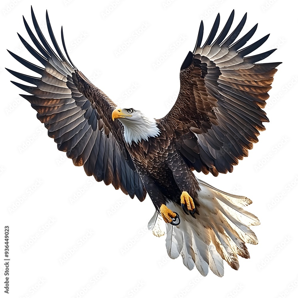 Bald Eagle Soaring in Flight. Bald Eagle Soaring in Flight.