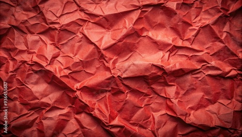 Wallpaper Mural Distressed, crumpled red craft paper texture with torn edges, creases, and folds, providing a unique, rustic background with ample blank space for design elements. Torontodigital.ca