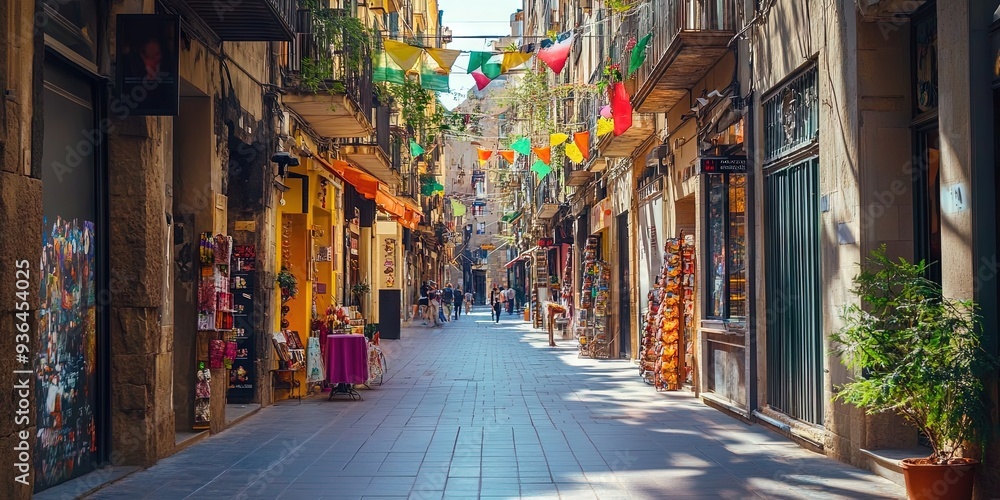 Naklejka premium la merce festival barcelona concept