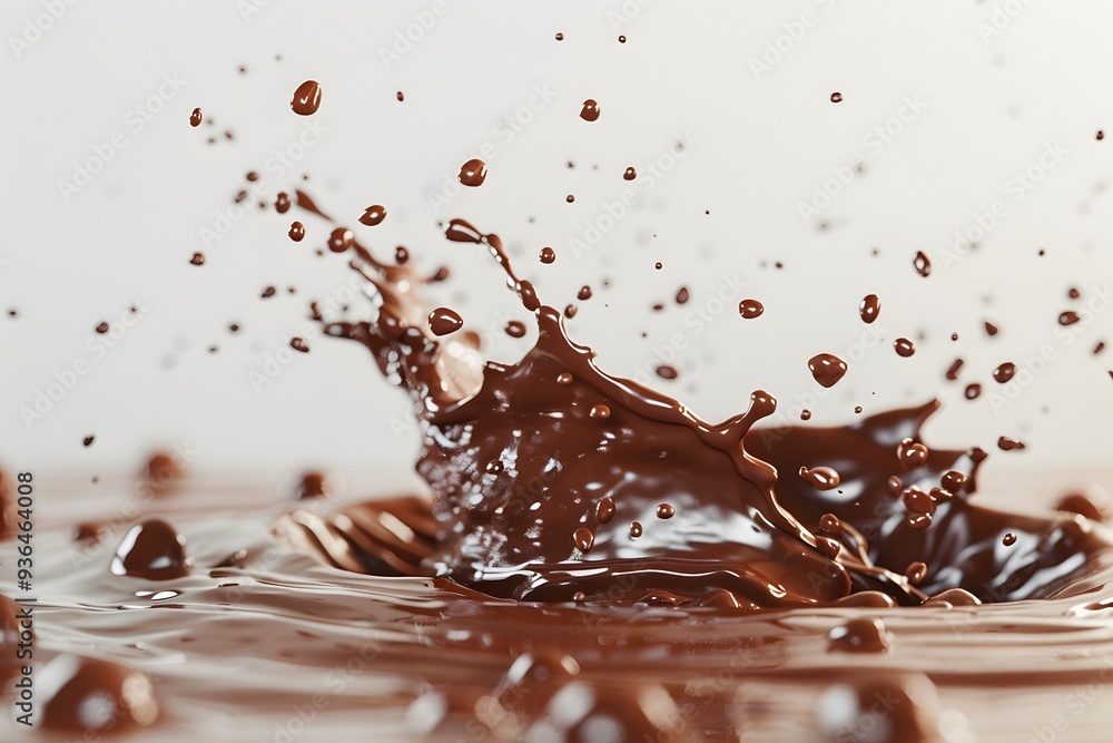 Fototapeta premium Captivating Splash of Rich Chocolate Liquid