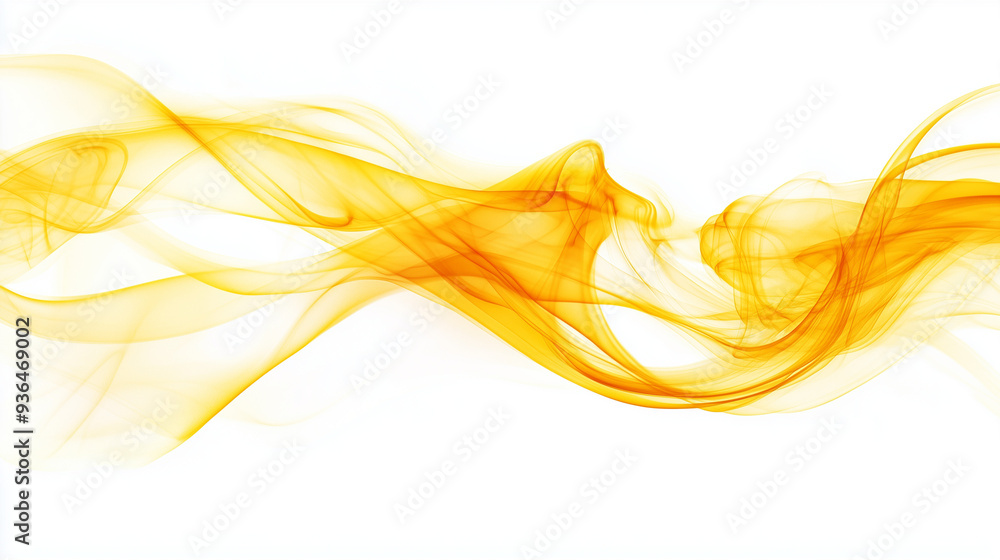 A abstract yellow smoke on white background A abstract yellow smoke on white background