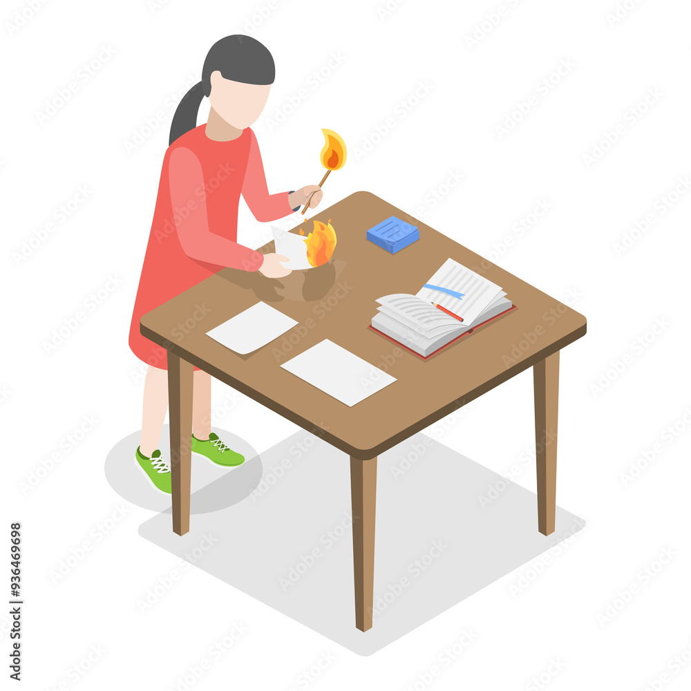 3D Isometric Flat Illustration of Dangerous Situations With Kids. Item 1 3D Isometric Flat Illustration of Dangerous Situations With Kids. Item 1