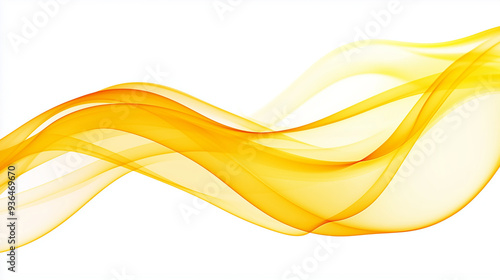 A abstract yellow smoke on white background