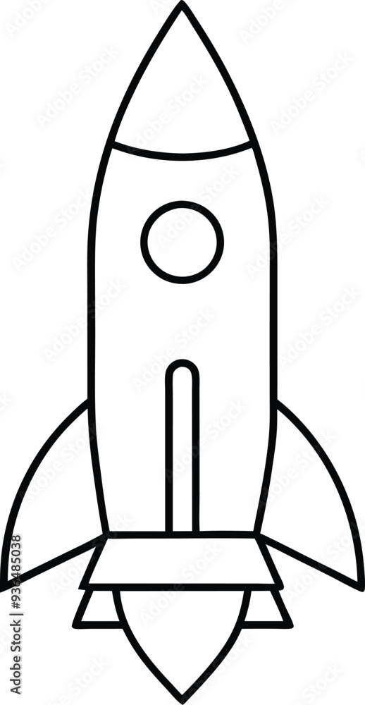 hand drawn illustration of a cartoon rocket hand drawn illustration of a cartoon rocket