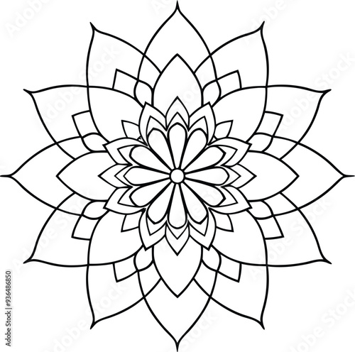 Fun floral mandala line art coloring book for kids to enhance creativity
