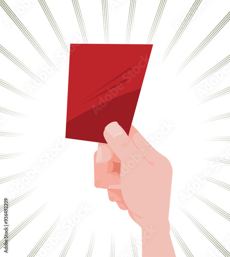 hand showing red card - sending off