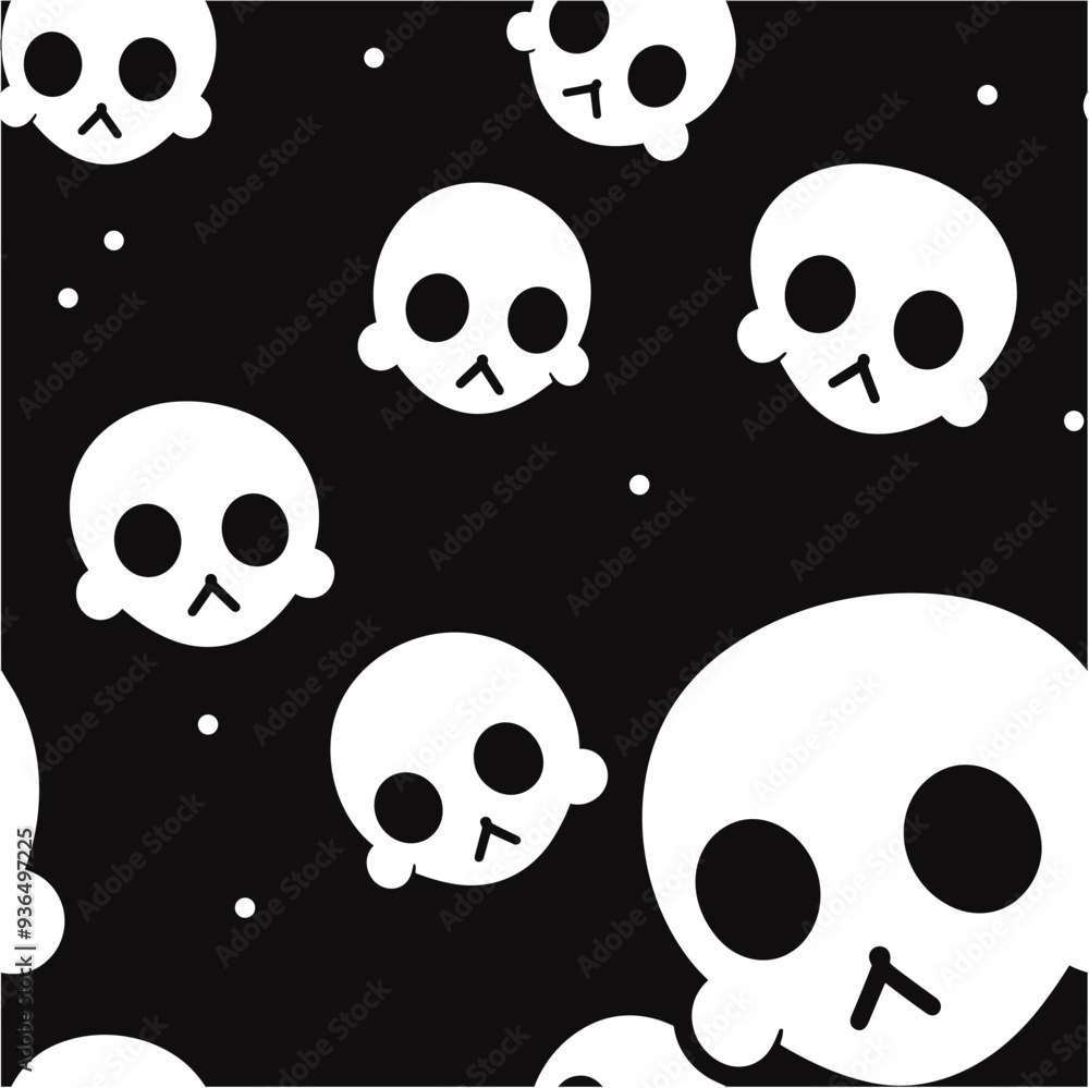 a flat black and white sketch of a simple cute cartoon skull a flat black and white sketch of a simple cute cartoon skull