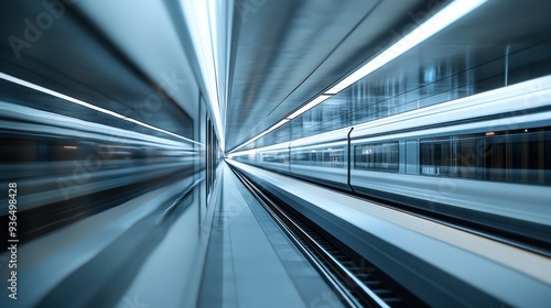 Train Speeding Through a Tunnel