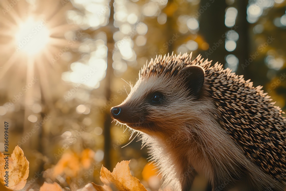 hedgehog in the forest, professional photography, close-up hedgehog in the forest, professional photography, close-up
