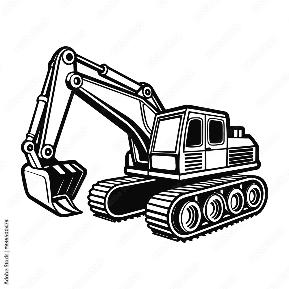excavator silhouette vector illustration excavator silhouette vector illustration