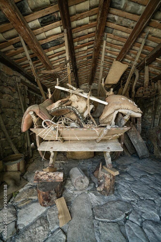 Fototapeta premium Custonaci Trapani Sicily, Mangiapane cave village, populated as early as the Upper Paleolithic