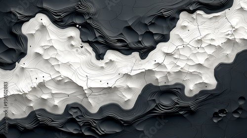 Topography contour map concept