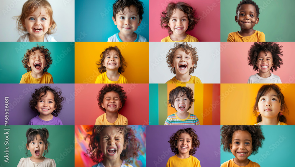 Delighted children with radiant smiles joyfully engaging in funfilled moments within colorful and vibrant environments Delighted children with radiant smiles joyfully engaging in funfilled moments within colorful and vibrant environments