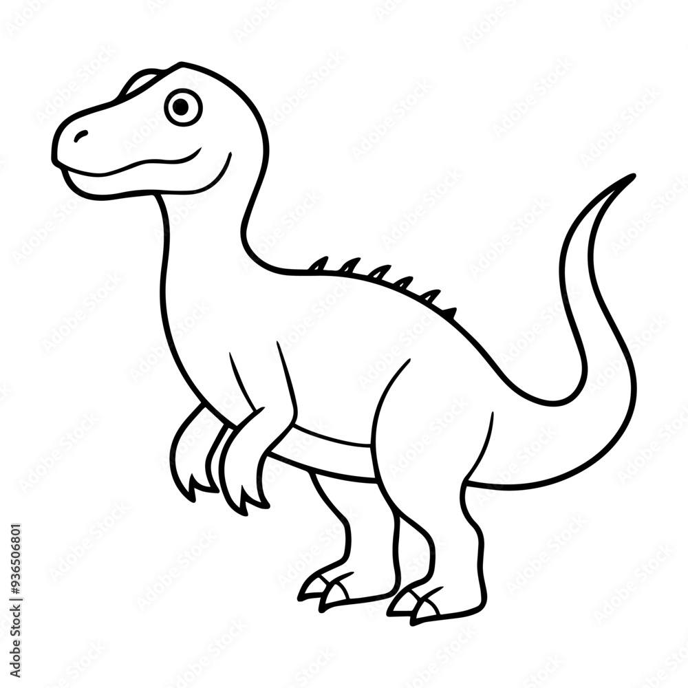 Dinosaur line art vector illustration Dinosaur line art vector illustration
