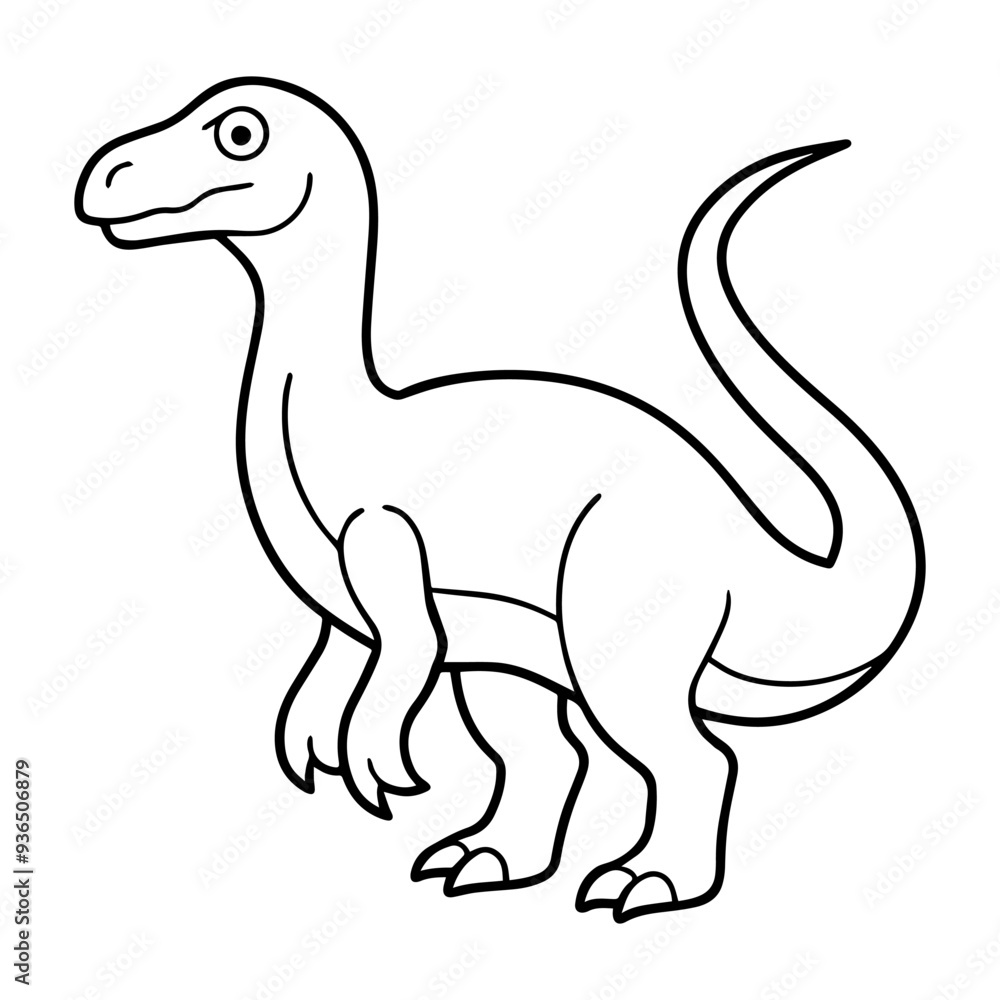 Dinosaur line art vector illustration Dinosaur line art vector illustration