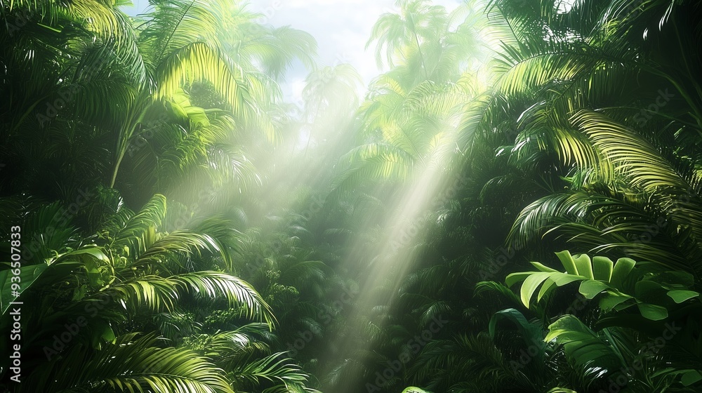 Exploring Sunlight and Serenity in a Lush Tropical Jungle Exploring Sunlight and Serenity in a Lush Tropical Jungle