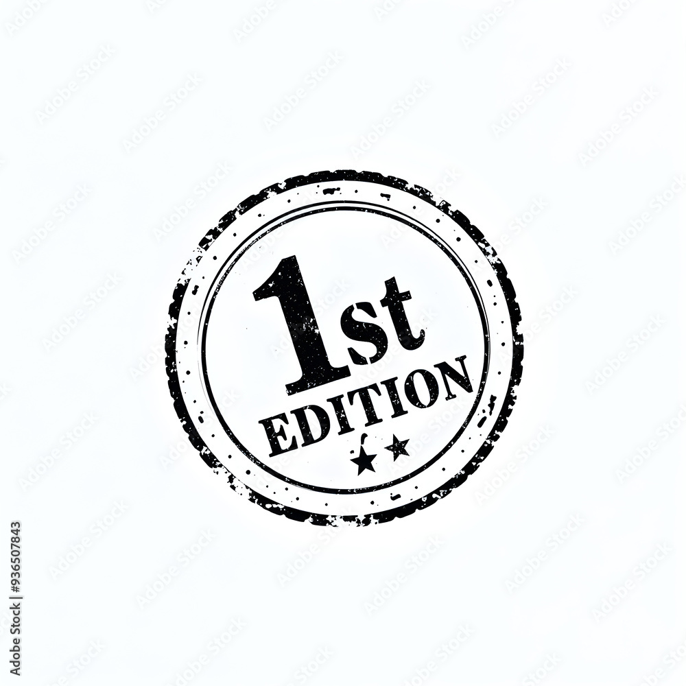 Fototapeta premium 1st Edition grunge rubber stamp on white background. Generative AI