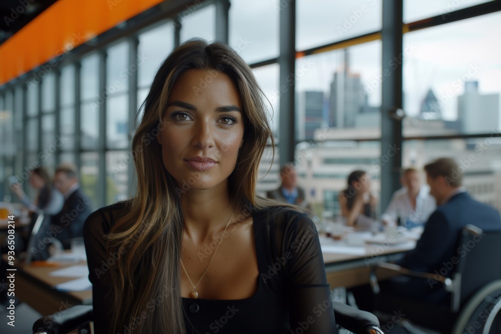 Professional Woman in Modern Office Meeting Professional Woman in Modern Office Meeting