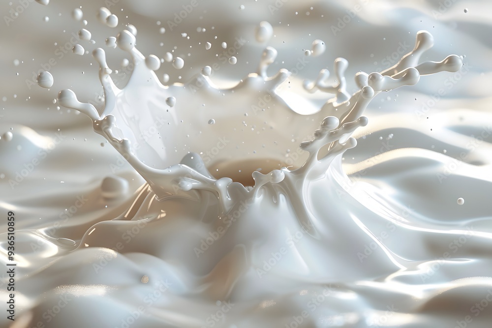 Captivating Splash of Creamy Liquid in Motion Captivating Splash of Creamy Liquid in Motion