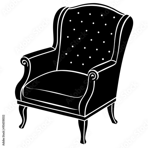 Armchair vector art illustration
