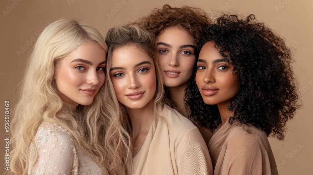 The elegant group of women. The elegant group of women.