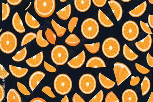 Orange slices flying in the air isolated on pastel beige background. Juicy and fresh summer citrus fruit. Creative food concept