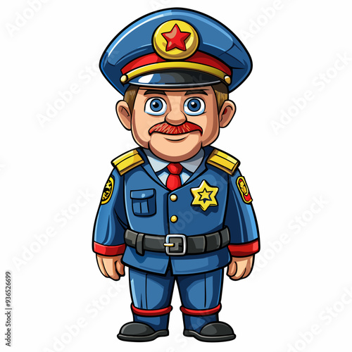 police officer on a white background
