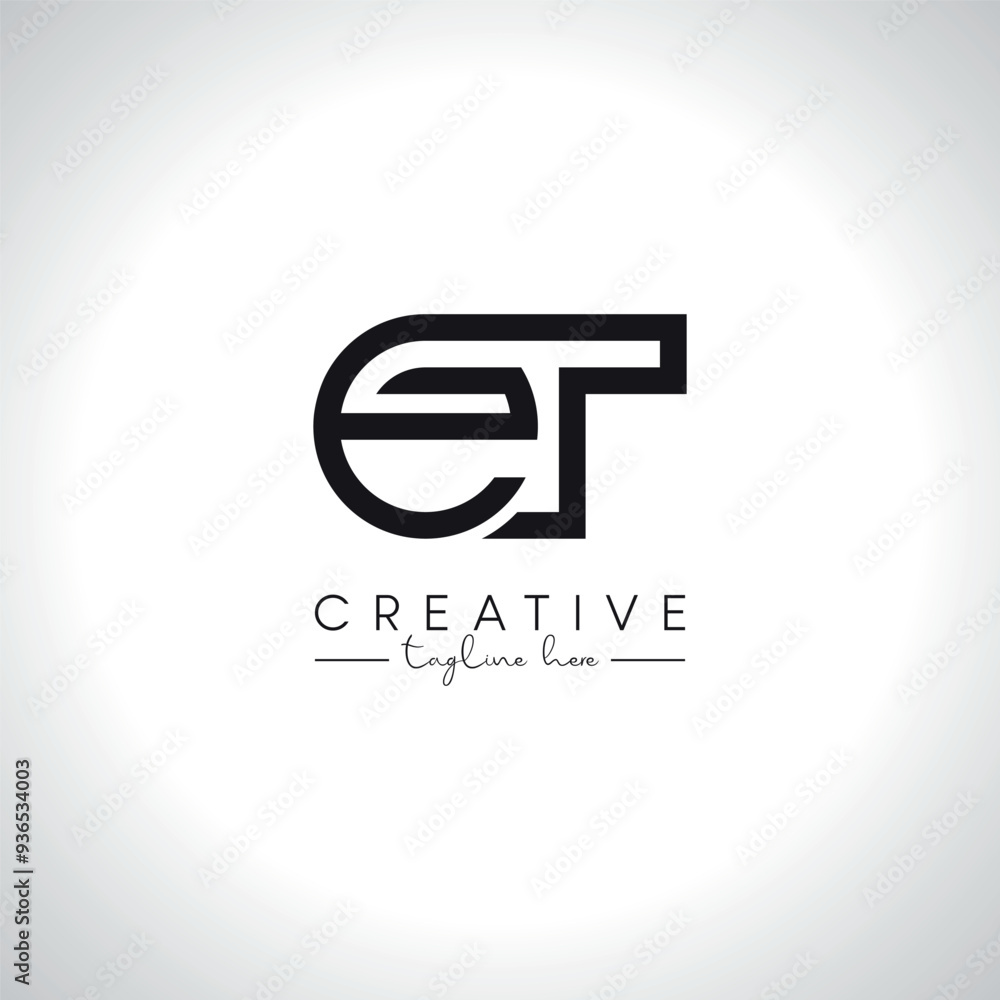TE ET Alphabet Letters Monogram Logo Design. Initial Vector Symbol. TE ET Alphabet Letters Monogram Logo Design. Initial Vector Symbol.