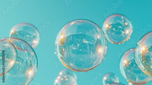 Wallpaper Mural  Bubbles floating in air Torontodigital.ca