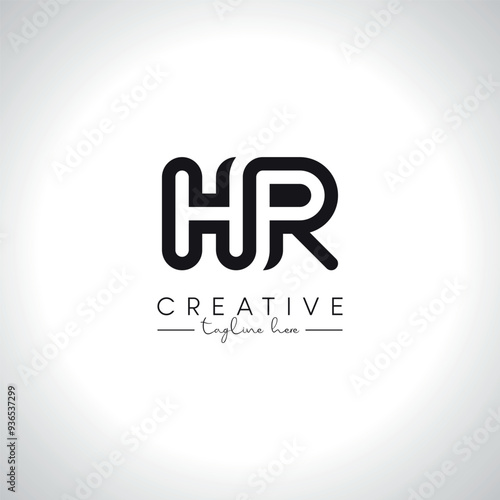 HR RH Alphabet Letters Monogram Logo Design. Initial Vector Symbol.