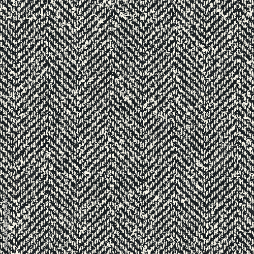 Monochrome Grain Melange Herringbone Pattern